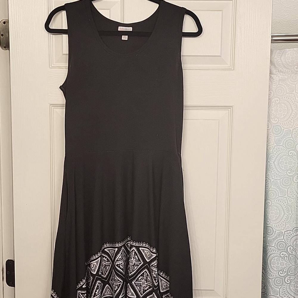 LuLaRoe Nicki Tank Short Dress EUC Black & White